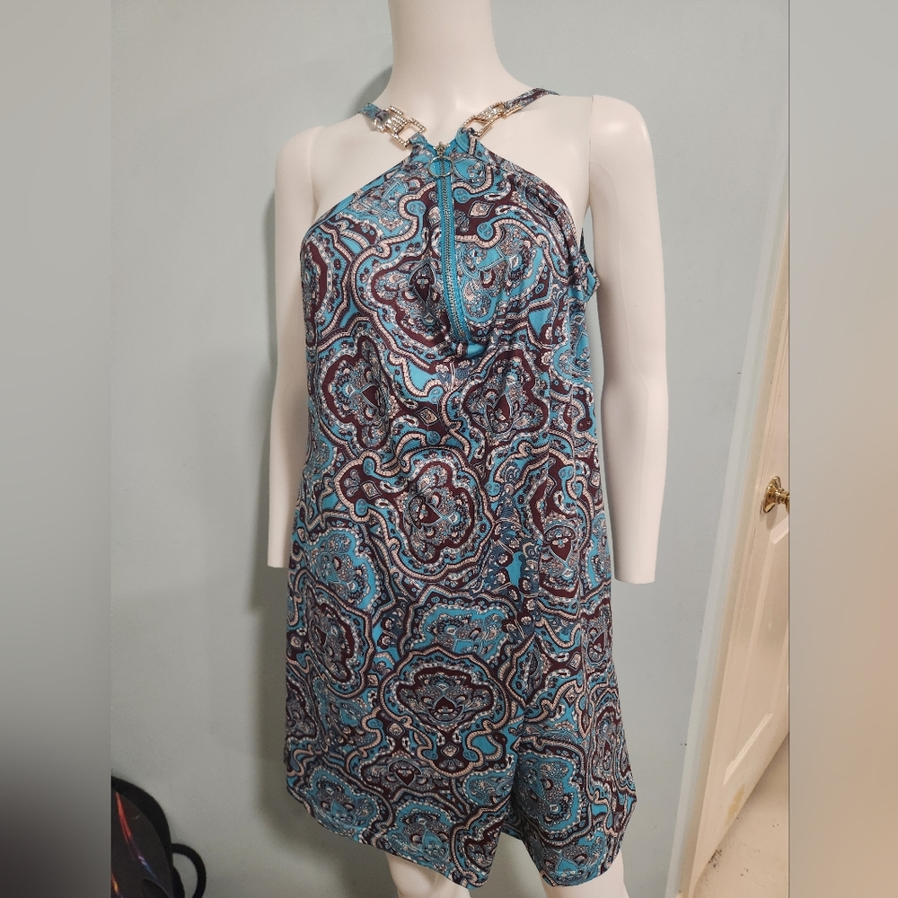 SaukoleBlue Paisley Halter Women’s Dress